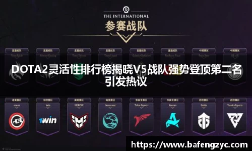 DOTA2灵活性排行榜揭晓V5战队强势登顶第二名引发热议