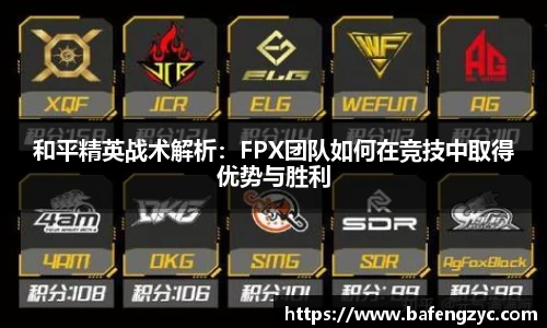 和平精英战术解析：FPX团队如何在竞技中取得优势与胜利